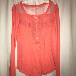 Long sleeve blouse NWT (coral color)